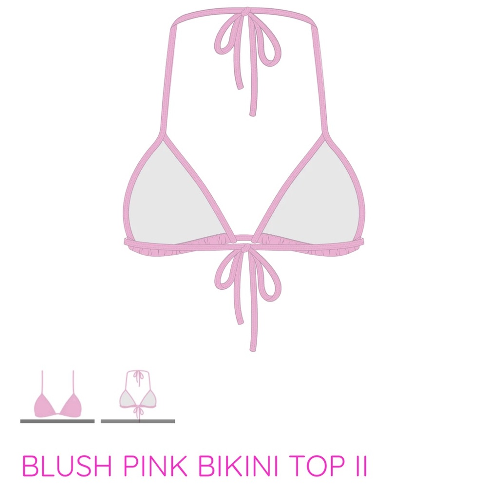 Boutine LA Blush Pink Surf Bottoms & Bikini Top II Size Large - Picture 14 of 15